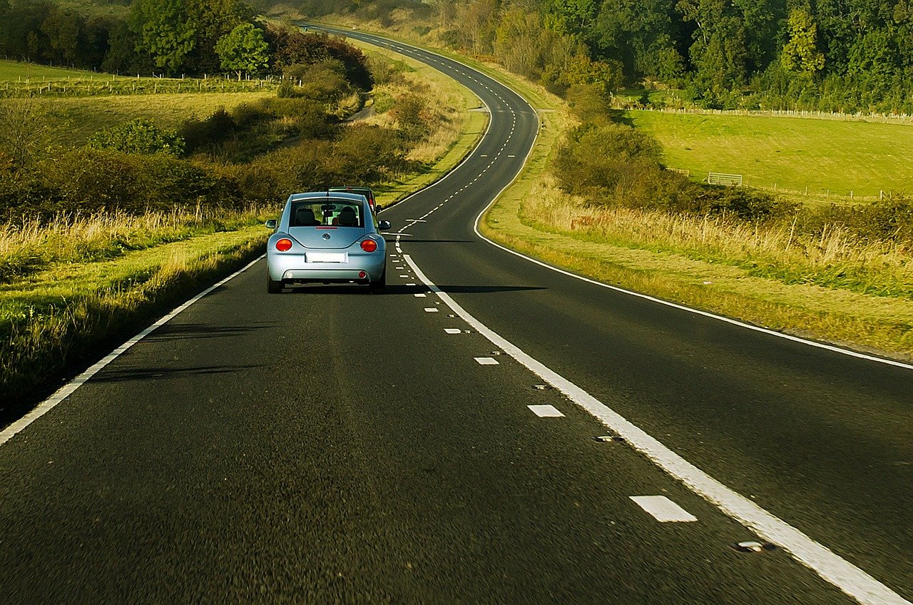 car and a highway